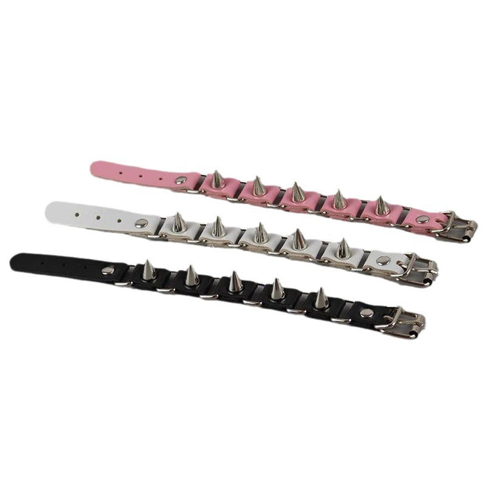 Wholesale Punk Rivet Dark High Beauty Value Leather Bracelet