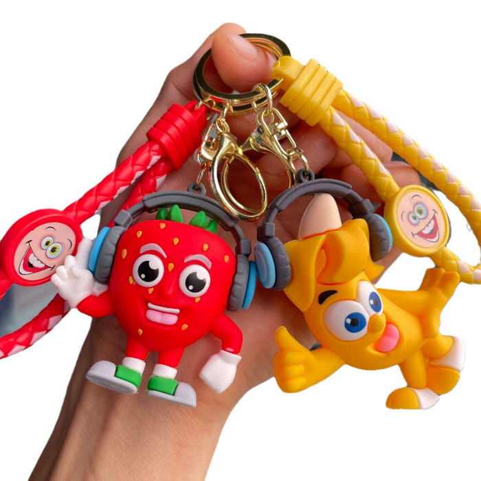 Wholesale Fruit keychain cute doll backpack hanging car decoration