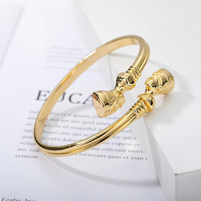 Wholesale hook bracelet gold plated copper bracelet