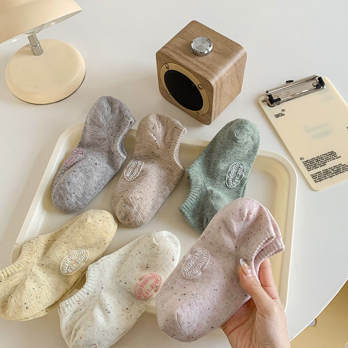 Wholesale Socks children shallow mouth invisible socks with letters on the soles of the feet silicone anti slip