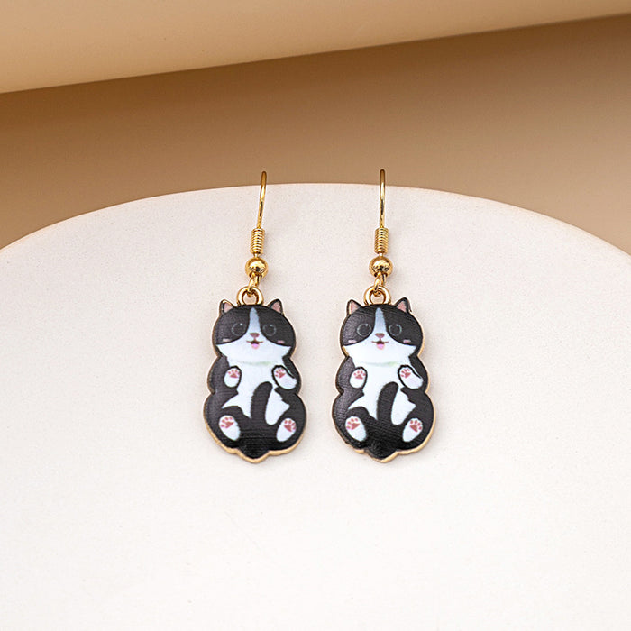 Wholesale Cute Kitten Animal Acrylic Earrings JDC-ES-MDD101