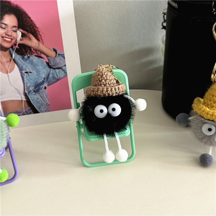 Wholesale Cute Little Briquettes Cartoon Car Keychain Plush Doll Doll Bag Pendant Accessories Gift