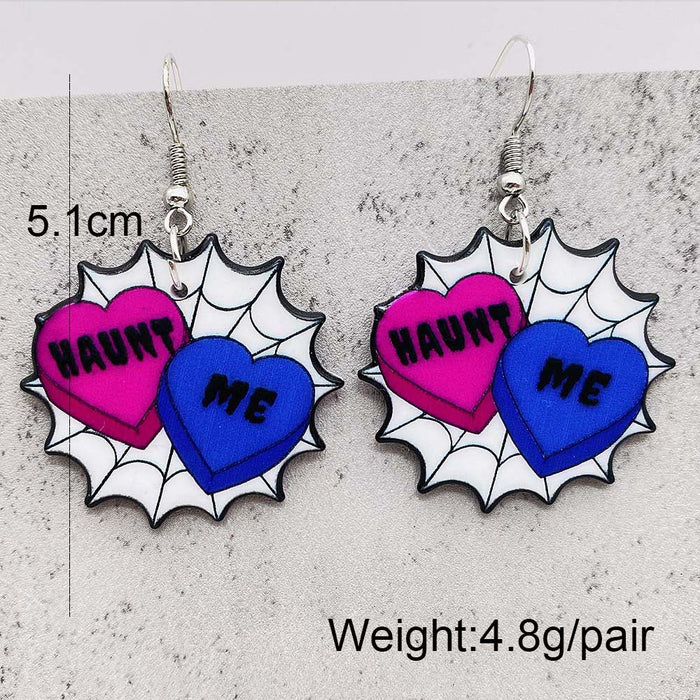 Wholesale  Acrylic Earrings Letters Cute  Eyeballs Pendant Earrings