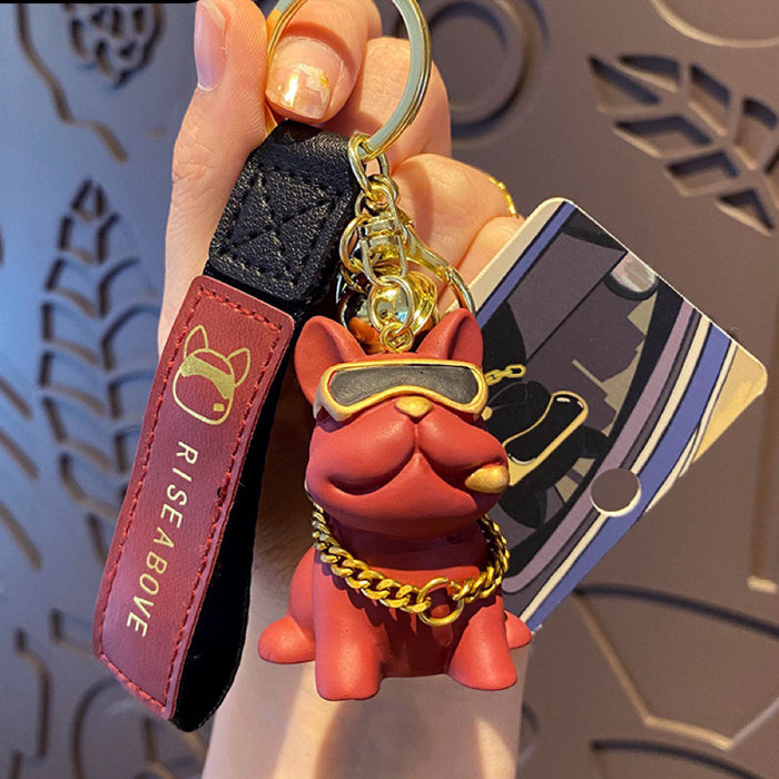 Wholesale Cute Resin Bulldog Keychain