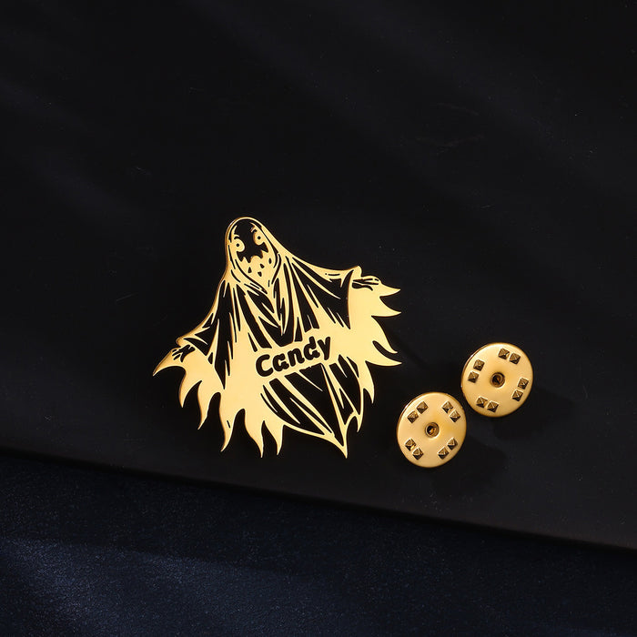 Wholesale  Witch Name Brooch Pin DIY Ghost Badge Costume Accessory