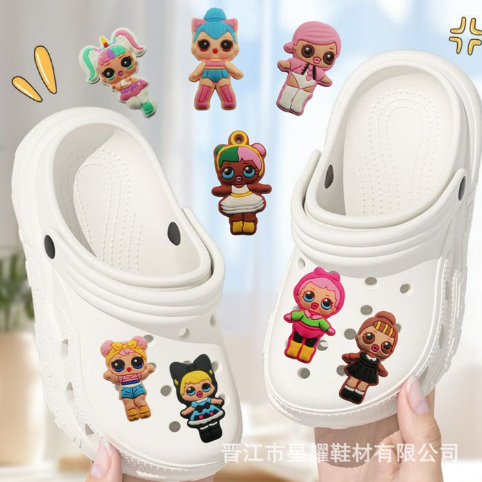 Wholesale 100pcs Anime Character Shoes Flower Shoes Buckle Hole Shoes Garden Shoes Accessories Buckle Decoration Buckle