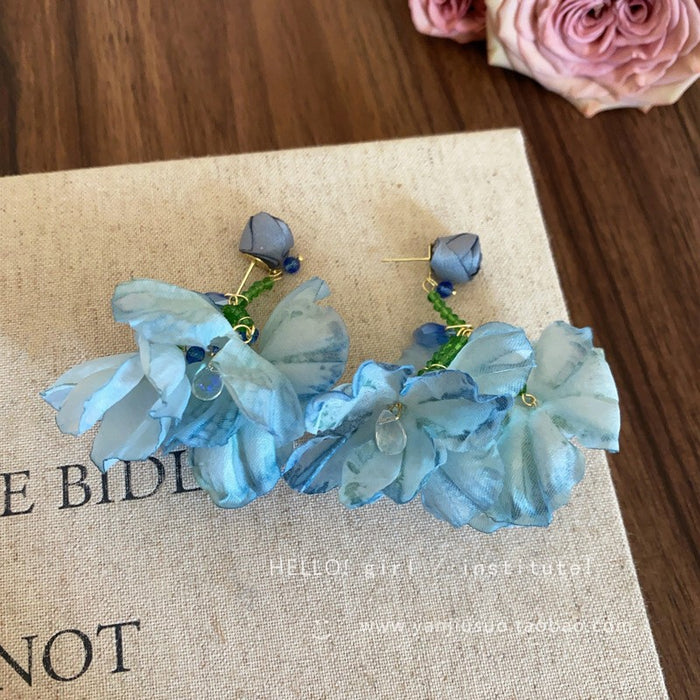 Wholesale Tassel flower earrings, niche earrings, exquisite temperament earrings
