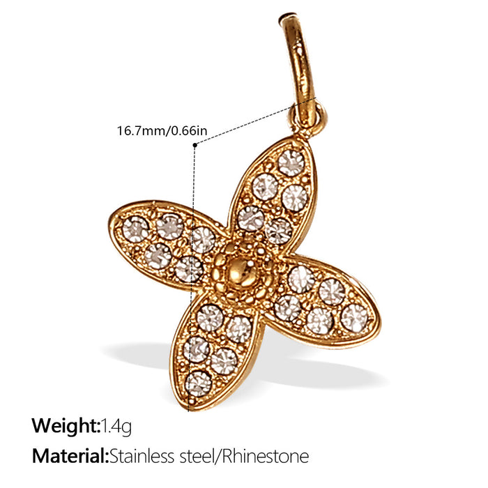 Wholesale  Pendant Accessories Inlaid Rhinestone All-match Pendant Inlaid Glass Stone Round Pendant Necklace