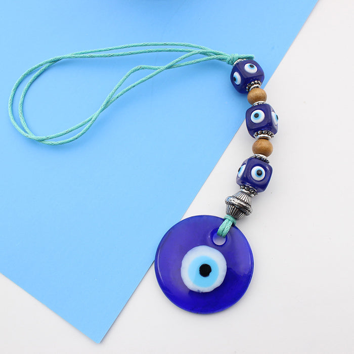 Wholesale 4 * 4 Blue Eyes Square Beads Devil's Eye Pendant
