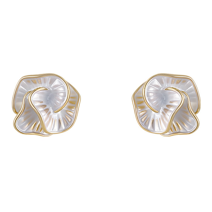 Wholesale Camellia Earrings Women's Flower Ear Jewelry