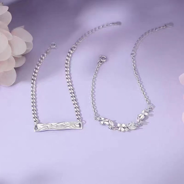 Wholesale New light luxury niche high-end zircon flower bracelet
