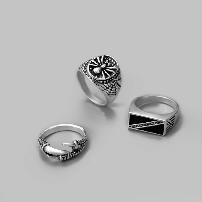 Wholesale Fashionable and versatile niche new retro ring set