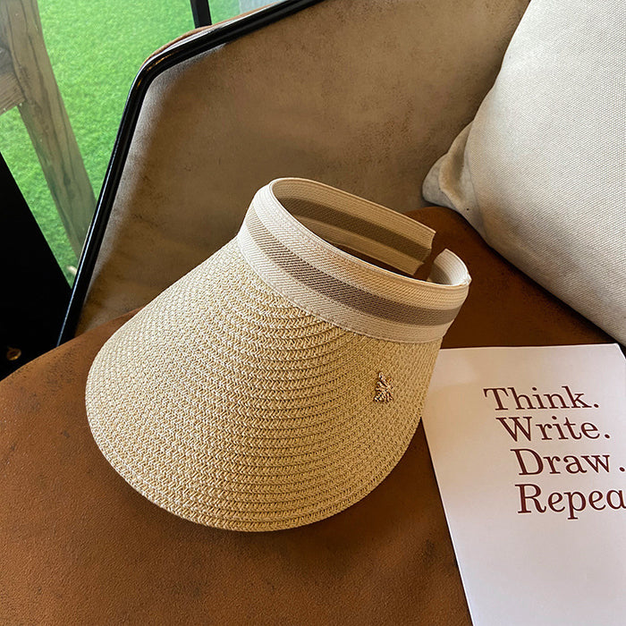 Wholesale Outdoor empty top duckbill hat, children's seaside beach, no top headband, sunshade and sun protection sun hat