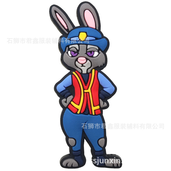 Wholesale  50pcs Hole shoe accessories cartoon detachable PVC soft rubber Shoes Charms