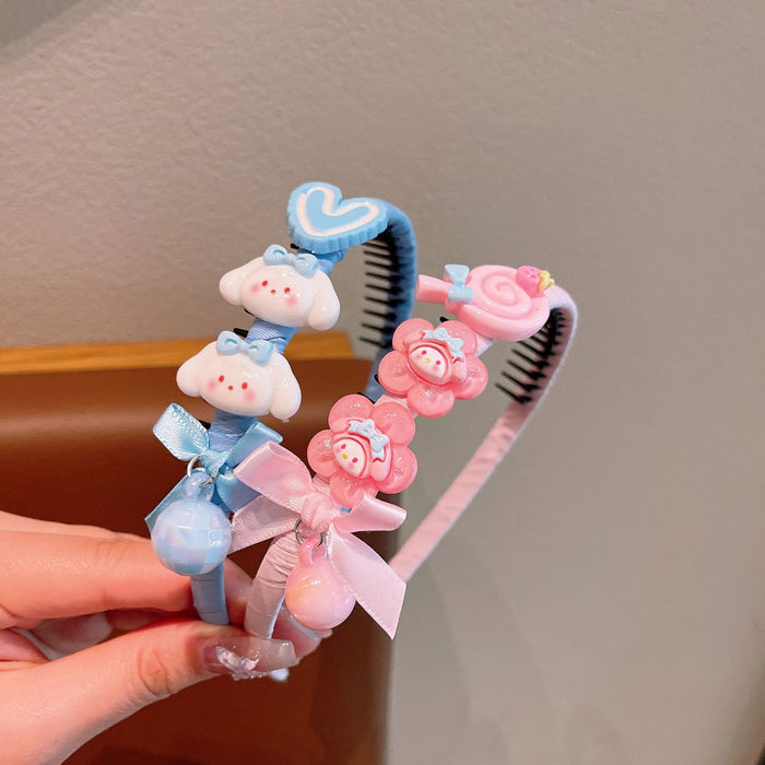 Wholesale Plastic Cartoon Children' s Headband Anti-Slip Hairband Hair Accessory for Resale