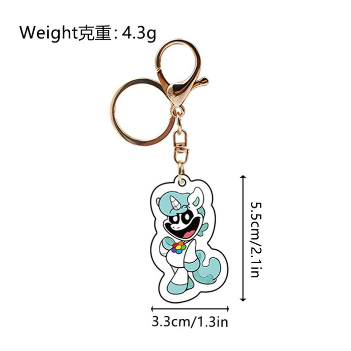 Wholesale Cartoon Smiling Animal Acrylic Keychains JDC-KC-HaoAn006