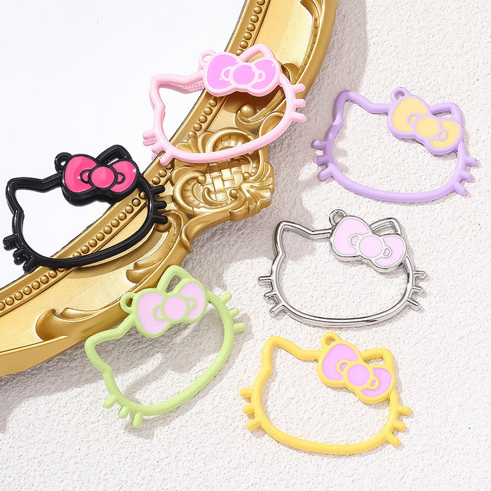 Wholesale hollow kitten alloy key pendant  bag decoration jewelry accessories pendant