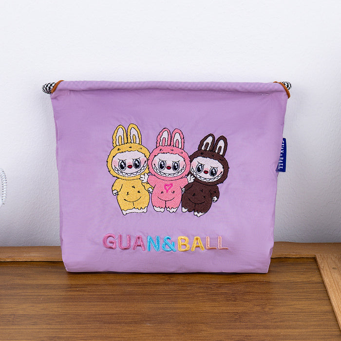 Wholesale Needle Embroidered Donut Mini Bag Mini Shoulder Crossbody Bag Handbag Canvas Bag