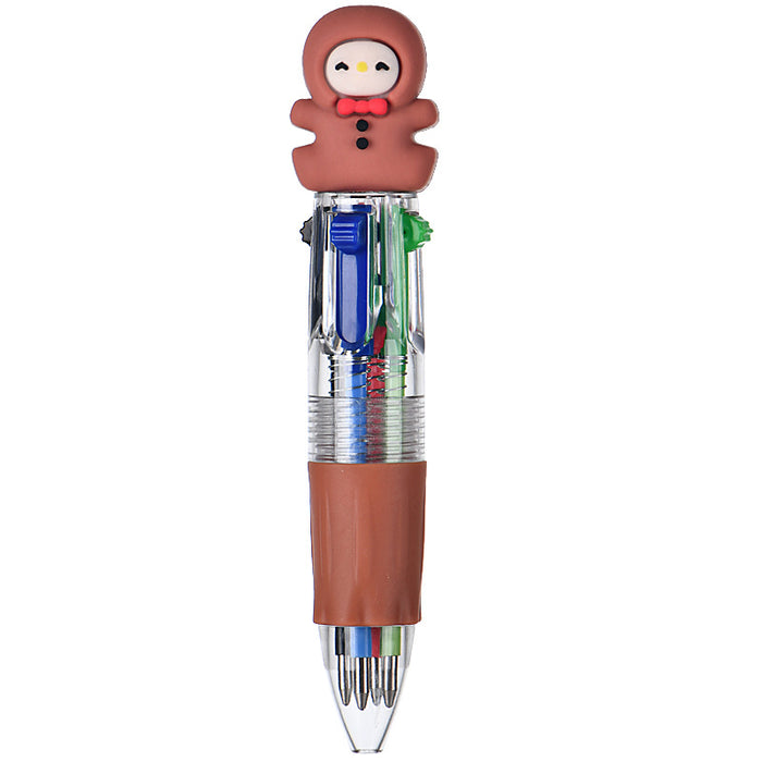 Wholesale Four-color ballpoint pen cute cartoon multi-color pen