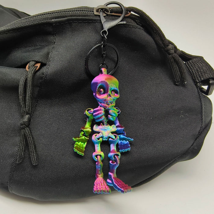 Wholesale 3D Printed  Skeleton Keychain Glow in Dark Bag Charm