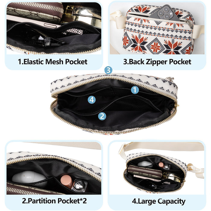 Wholesale Bohemian Ethnic Style Chest Bag Waist Bag Outdoor Running Mobile Phone Bag Crossbody Bag Portable