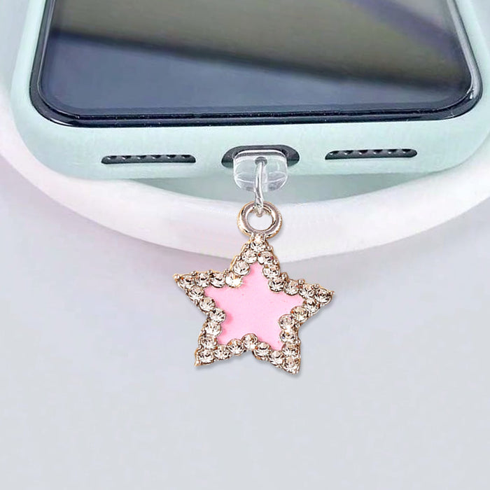 Wholesale Diamond-encrusted five-pointed star pendant Mobile Phone Stands