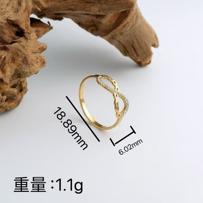 Wholesale ring jewelry titanium steel ring color retention gold plating women's ring