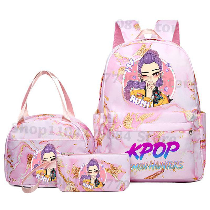 Wholesale KPOP Backpack,  Lunch Bag,  Pencil Case Set,  Student Anime Fashion School Bag,  Pencil Box,  Bento