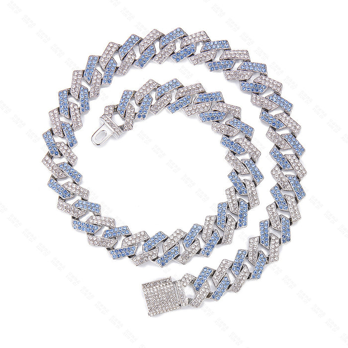 Wholesale Alloy Diamond Cuban Necklace JDC-NE-XuanDi002