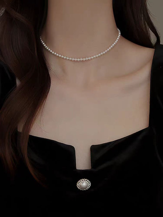 Wholesale 3m pearl pearl Australian white round flawless strong light necklace