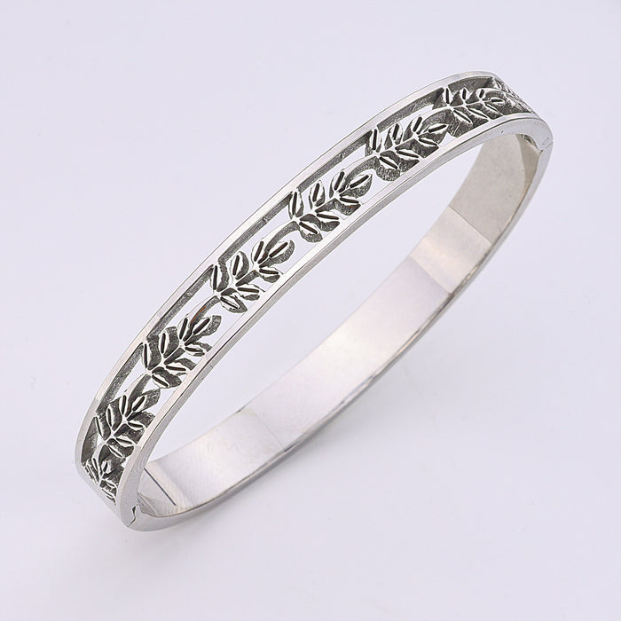 Wholesale Minimalist punk style titanium steel bracelet, women's jewelry retro bracelet