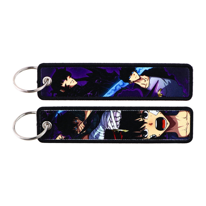 Wholesale Anime Style Cloth Keychain Woven Label Pendant Trendy Bag Charm Car Key Accessory For Everyday Use
