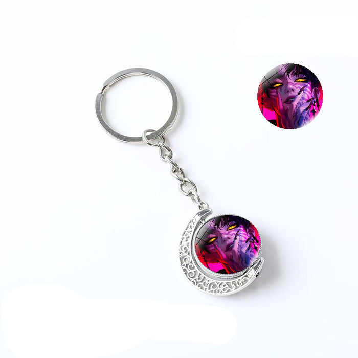 Wholesale Kpop Double-sided rotating pendant keychain