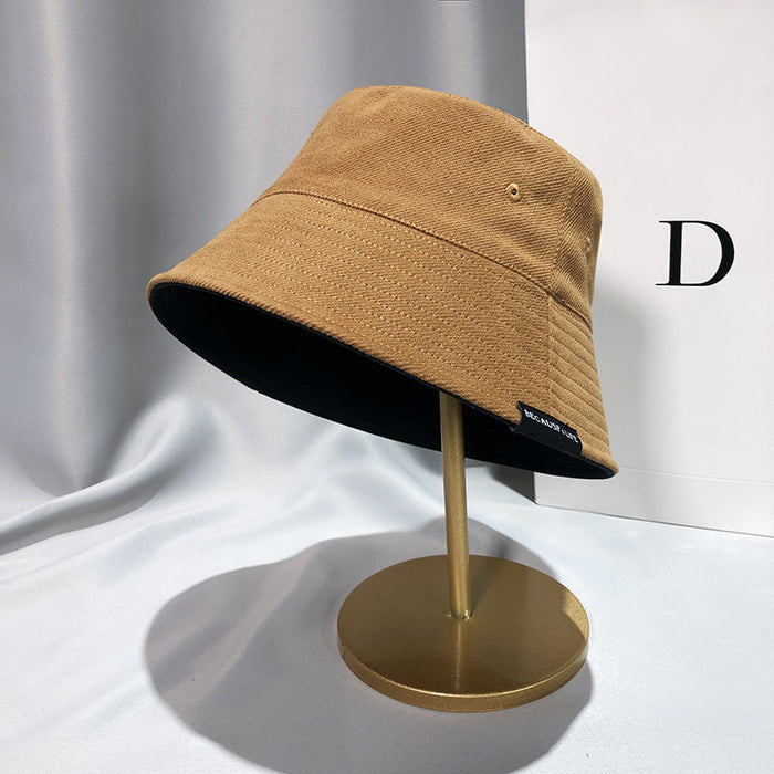 Wholesale Fisherman's hat with cloth, solid color, versatile, Japanese sun shading basin hat