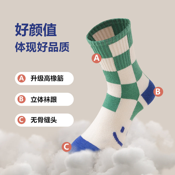 Wholesale Autumn and Winter Cartoon Combed Cotton Student Socks Mid Tube Socks JDC-SK-SL004