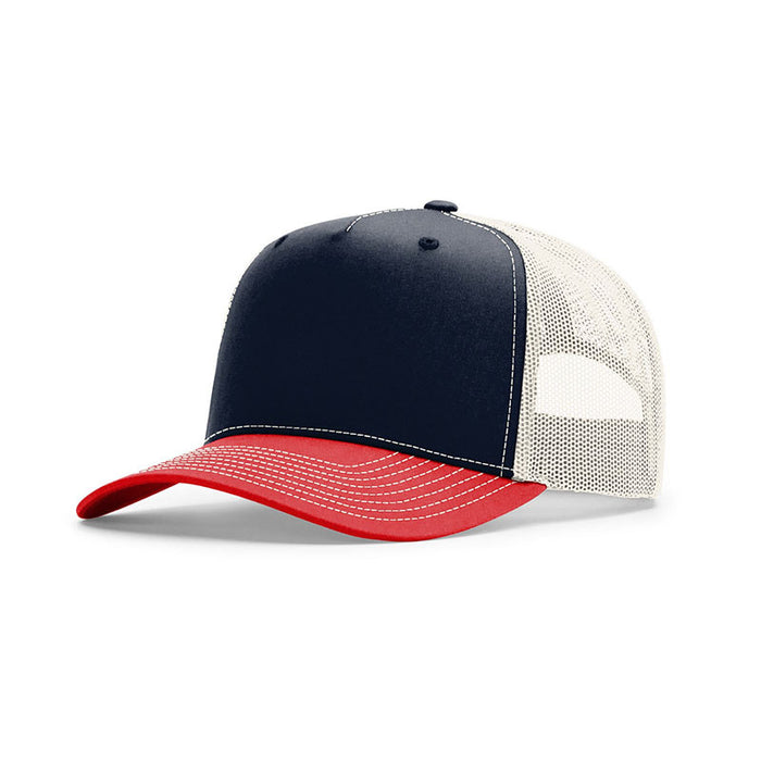 Wholesale Sunscreen breathable slightly curved baseball cap 5-piece mesh cap