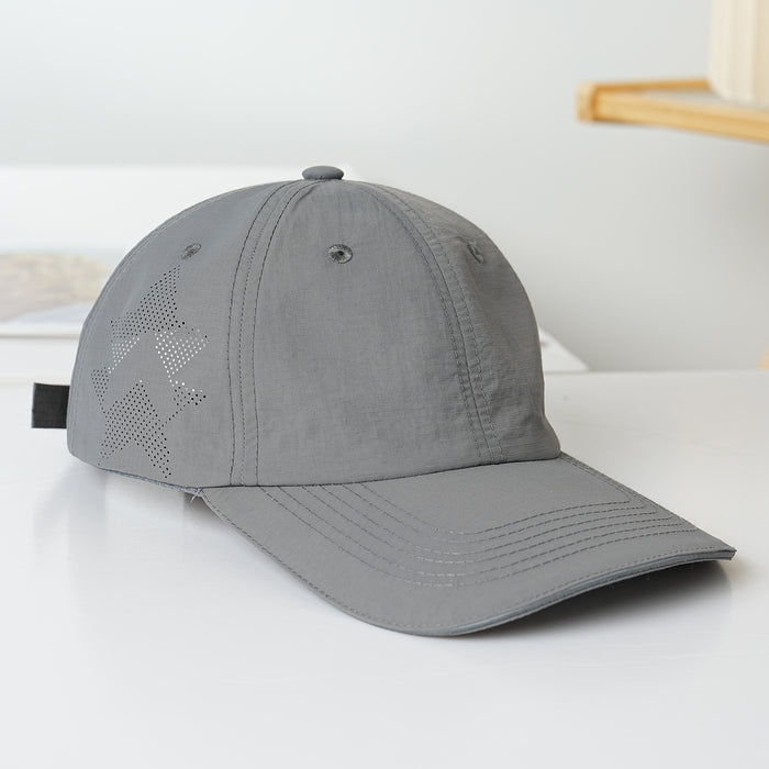 Wholesale Quick drying waterproof baseball cap, casual duckbill cap, perforated breathable reflective cap