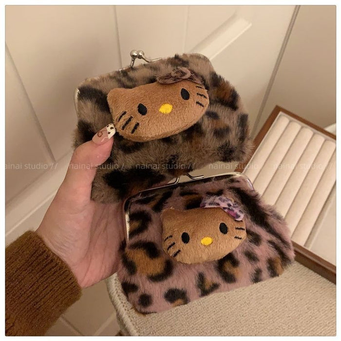 Wholesale Print Coin Purse Plush Storage Bag