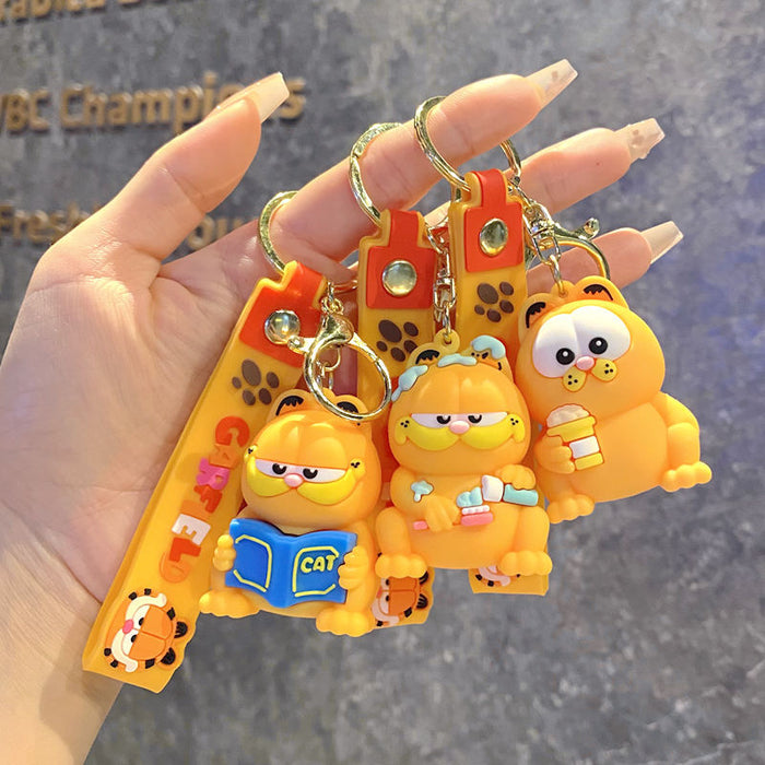Wholesale Cartoon Silicone Cat Keychain Bag Pendant Ornament