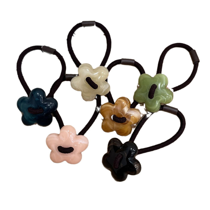 Wholesale Acrylic Flower Hair Rope Fashion Beaded Hair Rope Hair Strap Hair Accessories