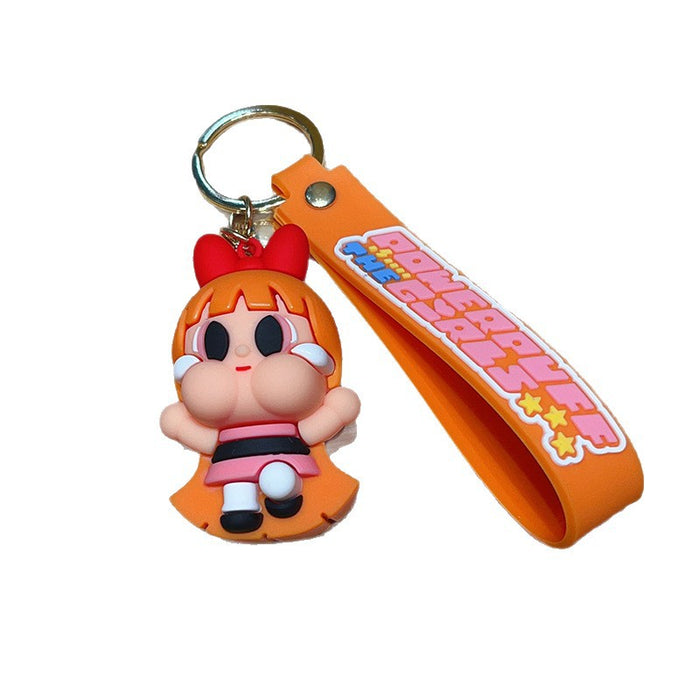 Wholesale  Cartoon Girl Bag Pendant Car Keychain Doll