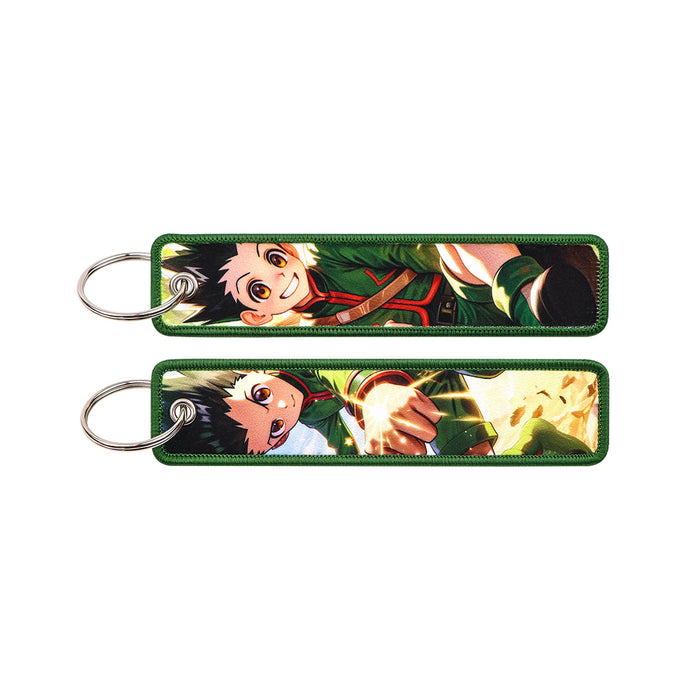 Wholesale Cartoon  Anime Woven Label Keychain Lanyard Woven Fabric