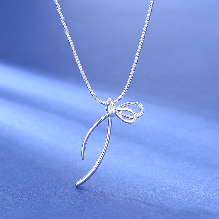 Wholesale Bow necklace for women, light luxury, niche design sense