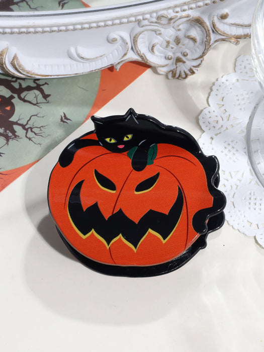 Wholesale  Acrylic Hair Claw Clip For Women Creative Pumpkin Ghost Bat Shark Design Fashion Accessory Resale