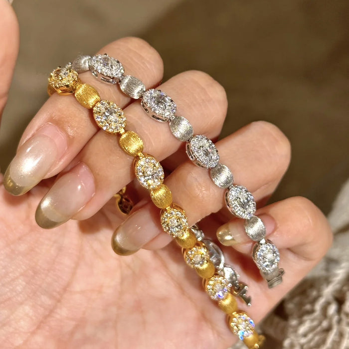 Wholesale Women's Hand-Brushed Diamond Bracelet