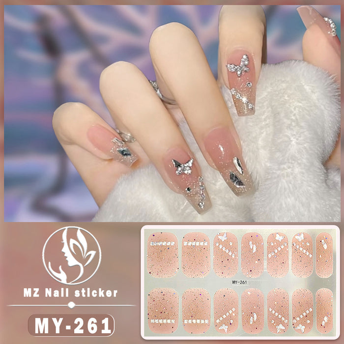 Wholesale 14 Pieces/sheet Butterfly Bake Free Gel Nails Kits Nail Stickers JDC-NS-ARS002