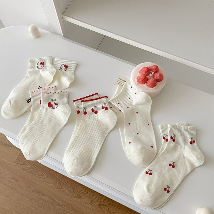 Wholesale Cute, sweet, fashionable boat socks, combed cotton short socks