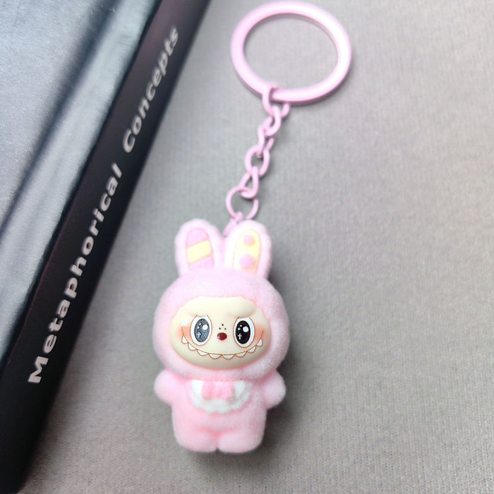 Wholesale Flocked  Keychain Pendant  Cute Doll DIY Accessories Mobile Phone Pendant