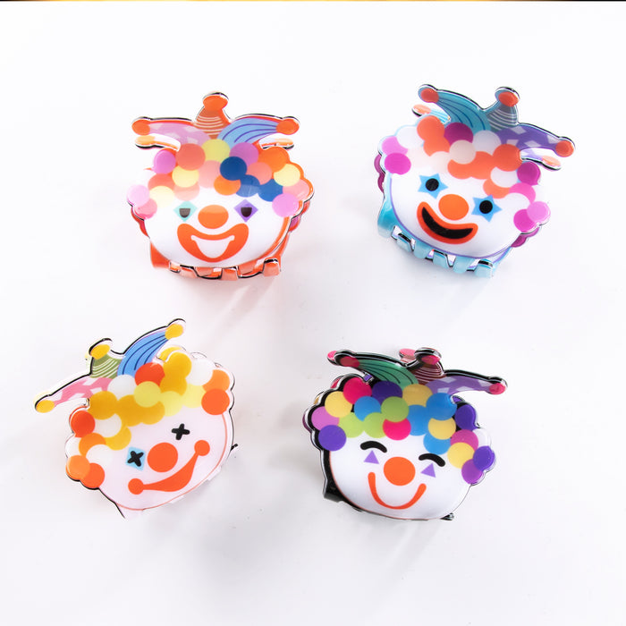 Wholesale Cartoon Clown Color Series Hair Clip Back Head Headwear Cute Hair Clip Grab Clip