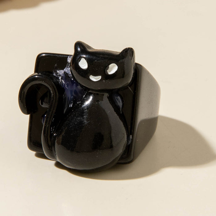 Wholesale  creative resin ghost pumpkin ghost ring personality dark Easter ring female